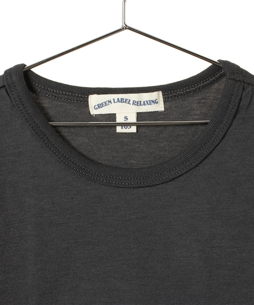 green label relaxing(グリーンレーベルリラクシング)の「【KIDS】THERMO GREEN ムジ マルエリ ロングスリーブ(Tシャツ/カットソー・キッズ・ブラック/グレー/ケリー・XS/95/S/105/M/115/L/125)」の5枚目の写真