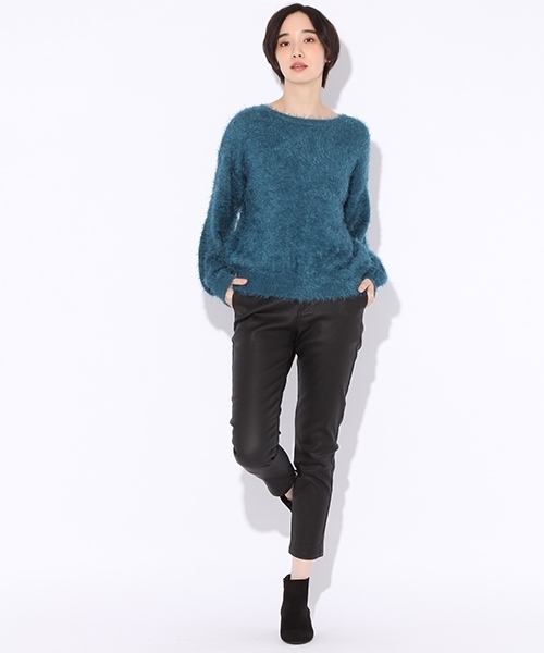 niko and...（ニコアンド）の「オリジナルフェザーヤーンプルオーバーニット（ニット/セーター・レディース・ピンク/グリーン/モカ/ネイビー・LARGE/MEDIUM）」の8枚目の写真