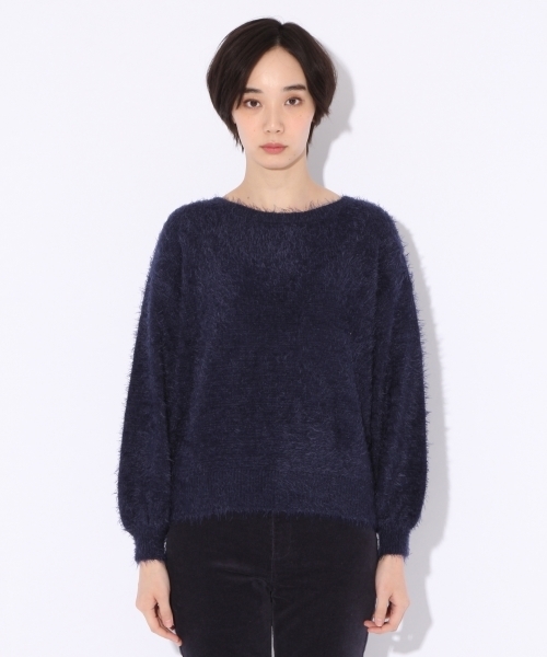 niko and...（ニコアンド）の「オリジナルフェザーヤーンプルオーバーニット（ニット/セーター・レディース・ピンク/グリーン/モカ/ネイビー・LARGE/MEDIUM）」の10枚目の写真