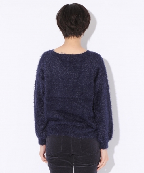 niko and...（ニコアンド）の「オリジナルフェザーヤーンプルオーバーニット（ニット/セーター・レディース・ピンク/グリーン/モカ/ネイビー・LARGE/MEDIUM）」の12枚目の写真