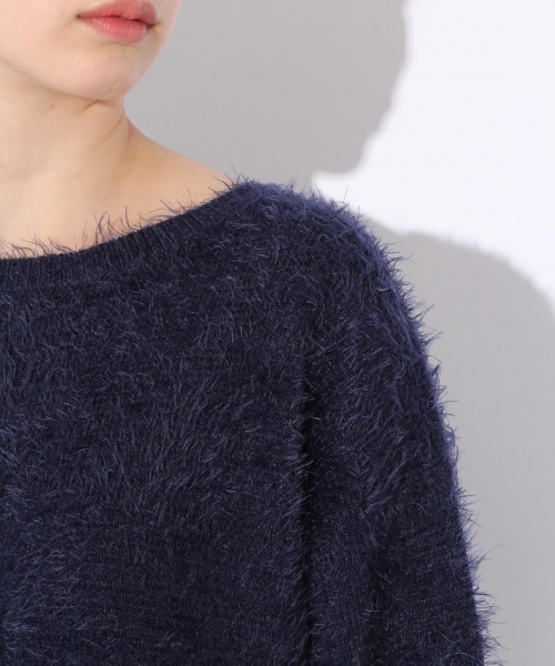 niko and...（ニコアンド）の「オリジナルフェザーヤーンプルオーバーニット（ニット/セーター・レディース・ピンク/グリーン/モカ/ネイビー・LARGE/MEDIUM）」の13枚目の写真