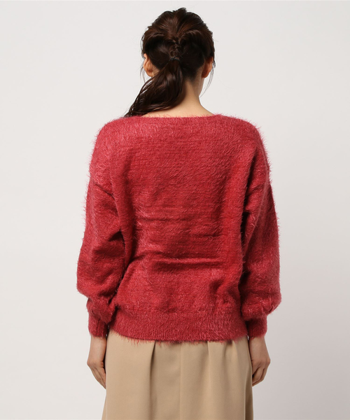 niko and...（ニコアンド）の「オリジナルフェザーヤーンプルオーバーニット（ニット/セーター・レディース・ピンク/グリーン/モカ/ネイビー・LARGE/MEDIUM）」の5枚目の写真