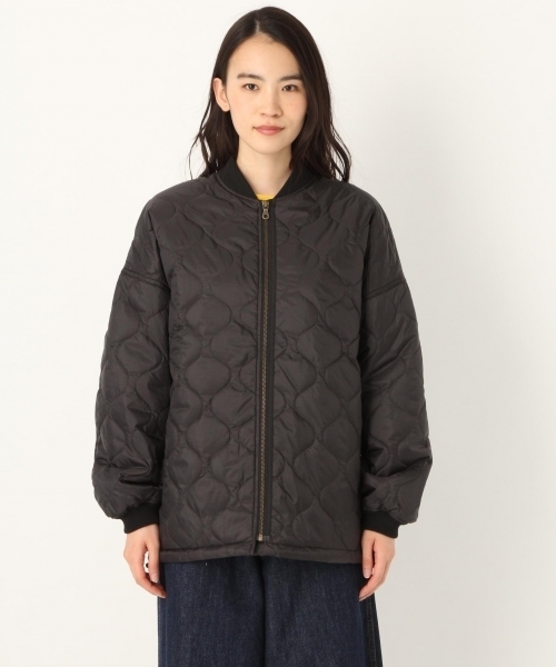 niko and...（ニコアンド）の「オリジナルキルトライナー型コート（ブルゾン・レディース・ブラック/オフホワイト/カーキ・LARGE/MEDIUM）」の7枚目の写真