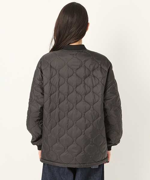 niko and...（ニコアンド）の「オリジナルキルトライナー型コート（ブルゾン・レディース・ブラック/オフホワイト/カーキ・LARGE/MEDIUM）」の9枚目の写真