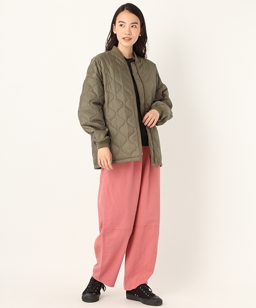 niko and...（ニコアンド）の「オリジナルキルトライナー型コート（ブルゾン・レディース・ブラック/オフホワイト/カーキ・LARGE/MEDIUM）」の17枚目の写真