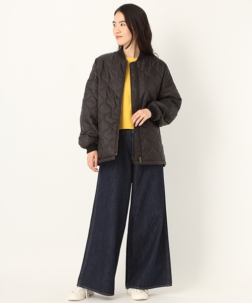 niko and...（ニコアンド）の「オリジナルキルトライナー型コート（ブルゾン・レディース・ブラック/オフホワイト/カーキ・LARGE/MEDIUM）」の18枚目の写真