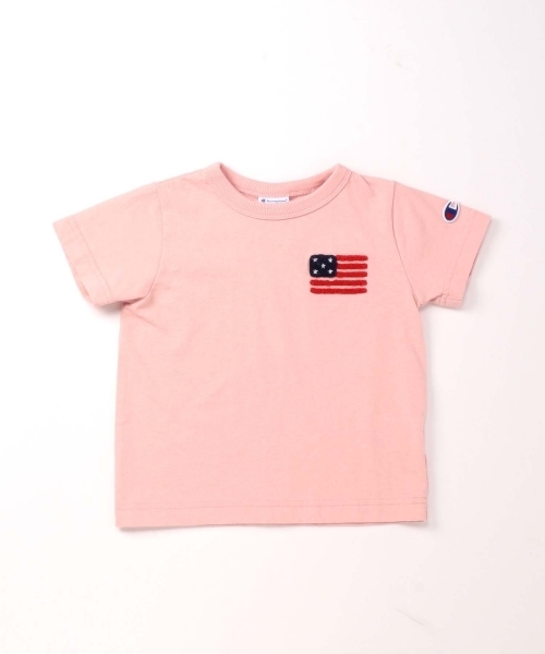 Champion（チャンピオン）の「CHAMPION/チャンピオン CHENILLE TEE/シェニールTシャツ（Tシャツ/カットソー・キッズ・ホワイト/サックスブルー/グリーン/ブラック/ピンク/ネイビー・100/110/120/140/130）」の6枚目の写真