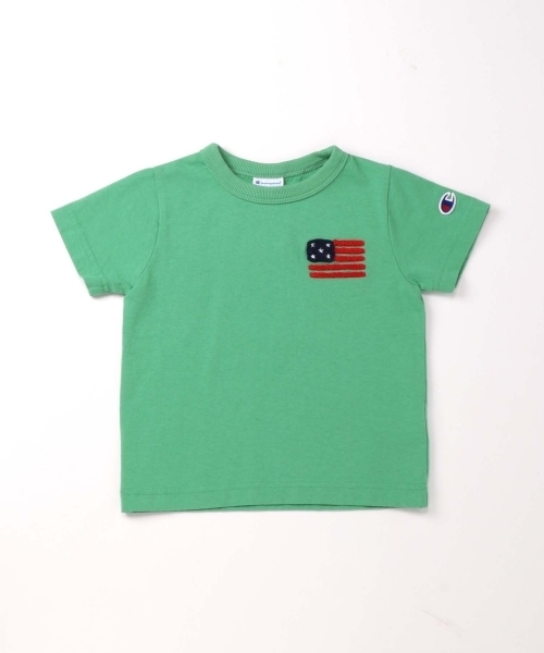 Champion（チャンピオン）の「CHAMPION/チャンピオン CHENILLE TEE/シェニールTシャツ（Tシャツ/カットソー・キッズ・ホワイト/サックスブルー/グリーン/ブラック/ピンク/ネイビー・100/110/120/140/130）」の4枚目の写真