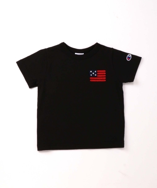 Champion（チャンピオン）の「CHAMPION/チャンピオン CHENILLE TEE/シェニールTシャツ（Tシャツ/カットソー・キッズ・ホワイト/サックスブルー/グリーン/ブラック/ピンク/ネイビー・100/110/120/140/130）」の3枚目の写真