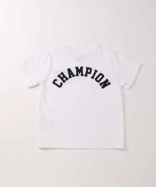 Champion（チャンピオン）の「CHAMPION/チャンピオン CHENILLE TEE/シェニールTシャツ（Tシャツ/カットソー・キッズ・ホワイト/サックスブルー/グリーン/ブラック/ピンク/ネイビー・100/110/120/140/130）」の7枚目の写真