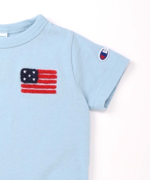 Champion（チャンピオン）の「CHAMPION/チャンピオン CHENILLE TEE/シェニールTシャツ（Tシャツ/カットソー・キッズ・ホワイト/サックスブルー/グリーン/ブラック/ピンク/ネイビー・100/110/120/140/130）」の16枚目の写真