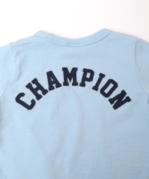 Champion（チャンピオン）の「CHAMPION/チャンピオン CHENILLE TEE/シェニールTシャツ（Tシャツ/カットソー・キッズ・ホワイト/サックスブルー/グリーン/ブラック/ピンク/ネイビー・100/110/120/140/130）」の12枚目の写真
