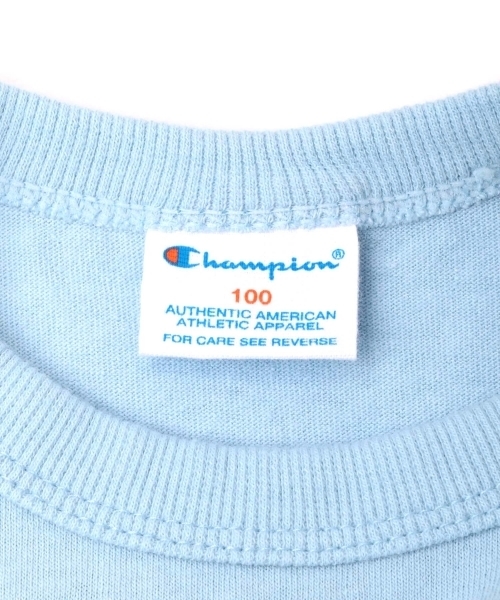 Champion（チャンピオン）の「CHAMPION/チャンピオン CHENILLE TEE/シェニールTシャツ（Tシャツ/カットソー・キッズ・ホワイト/サックスブルー/グリーン/ブラック/ピンク/ネイビー・100/110/120/140/130）」の8枚目の写真