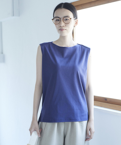 AMERICAN HOLIC(アメリカンホリック)の「・60新疆綿スムース 12col. 変形ボートネック★(Tシャツ/カットソー・レディース・チャコールグレー/レッド/モカ/ミント/ブルー/イエロー系その他2/オフホワイト/ブラック/ピンク/ネイビー/イエロー/ブルー系その他2・L/M)」の7枚目の写真