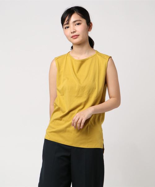 AMERICAN HOLIC(アメリカンホリック)の「・60新疆綿スムース 12col. 変形ボートネック★(Tシャツ/カットソー・レディース・チャコールグレー/レッド/モカ/ミント/ブルー/イエロー系その他2/オフホワイト/ブラック/ピンク/ネイビー/イエロー/ブルー系その他2・L/M)」の9枚目の写真