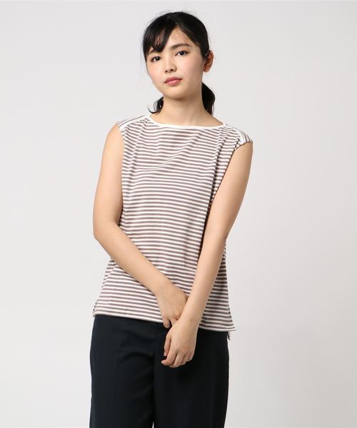 AMERICAN HOLIC(アメリカンホリック)の「・60新疆綿スムース 12col. 変形ボートネック★(Tシャツ/カットソー・レディース・チャコールグレー/レッド/モカ/ミント/ブルー/イエロー系その他2/オフホワイト/ブラック/ピンク/ネイビー/イエロー/ブルー系その他2・L/M)」の10枚目の写真