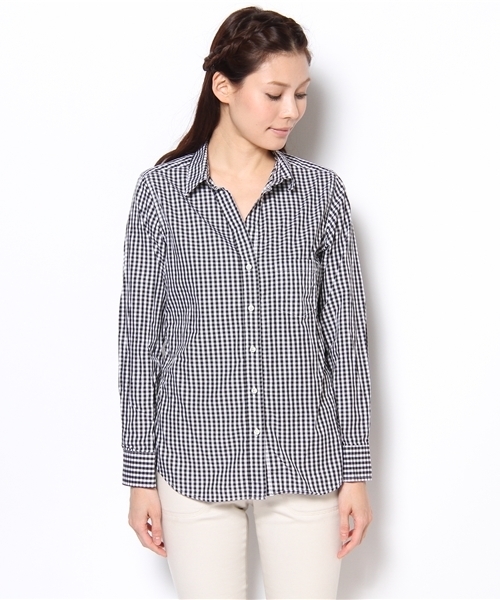 SHIPS for women（シップスフォーウィメン）の「スキッパーギンガムシャツ（シャツ/ブラウス・レディース・ブラック/ブルー・SMALL/MEDIUM）」の3枚目の写真
