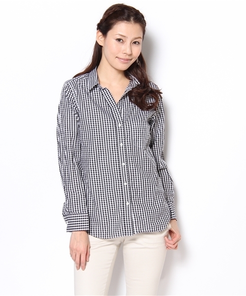 SHIPS for women（シップスフォーウィメン）の「スキッパーギンガムシャツ（シャツ/ブラウス・レディース・ブラック/ブルー・SMALL/MEDIUM）」の12枚目の写真
