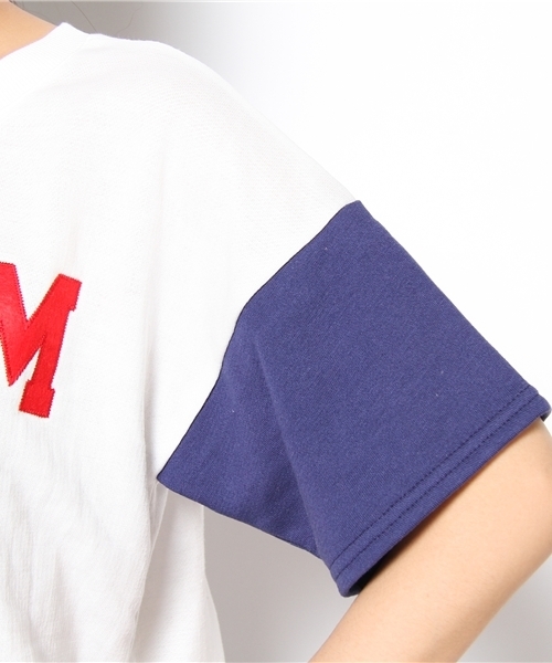 WEGO（ウィゴー）の「WEGO/アメカジプリント切替スウェット（5）（スウェット・レディース・ホワイト系その他/ネイビー/オフホワイト・FREE）」の8枚目の写真