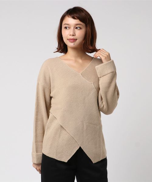 GeeRA(ジーラ)の「レイヤード風Vネックニット(ニット/セーター・レディース・ブラック/ベージュ/ワイン・SMALL/MEDIUM/X-LARGE/XX-LARGE/LARGE)」の10枚目の写真