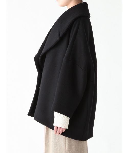 【runrun97】ELENDEEK　オーバーカラーフォルムコート ウール ELENDEEK（エレンディーク）の「オーバーカラーフォルムコート