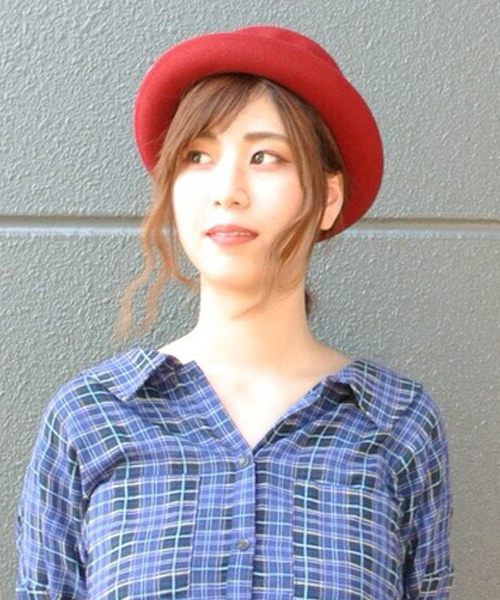 polcadot(ポルカドット)の「ベルト付きボーラー(ハット・レディース・ブラック/ベージュ/ネイビー/グレー/レッド・フリー)」の5枚目の写真