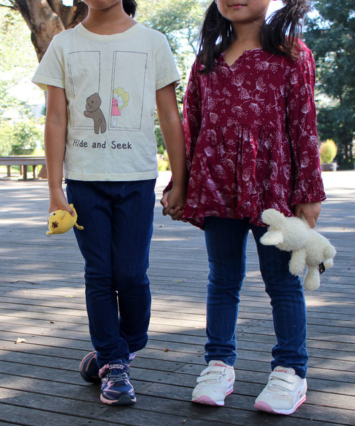 こどもグンゼ（コドモグンゼ）の「Tuche Kids (トゥシェ キッズ) レギンスパンツ（スキニー）（その他パンツ・キッズ・ネイビー/インディゴブルー・100/110/120/130/140/150）」の9枚目の写真