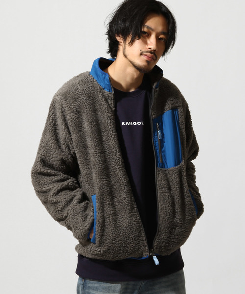 ZIP FIVE(ジップファイブ)の「【ZIP FIVE】ボアスタンドブルゾン(ブルゾン・メンズ・ホワイト/ブラック/ベージュ/ネイビー/グレー/オリーブ/ブラウン/ベージュ系その他/グリーン・MEDIUM/LARGE/X-LARGE)」の4枚目の写真