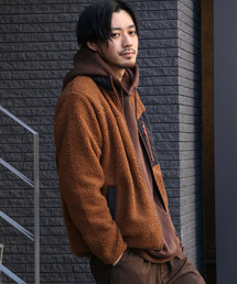 【ZIP FIVE】ボアスタンドブルゾン