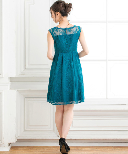 form forma（フォルムフォルマ）の「レースフレアワンピース（ドレス・レディース・ダークグリーン/ネイビー・9号）」の8枚目の写真