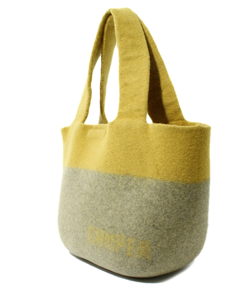 DECEMBER トートバッグ グレー/イエロー DECEMBER トートバッグ グレー