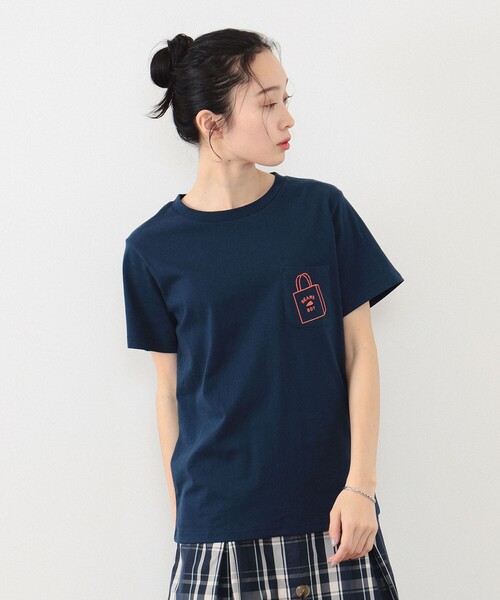 専用！BEAMSBOY　ロゴ入りTシャツ　フリー　白&amp;ネイビー2枚　新品　未使用 BEAMS BOY（ビームス ボーイ）のプリントTシャツ通販アイテム検索｜BEAMS