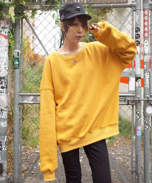 rovtski(ロフトスキー)の「【ビッグシルエット】AFYF 2018AW SOLID DS CREW F/スウェット/トレーナー(スウェット)」|イエロー