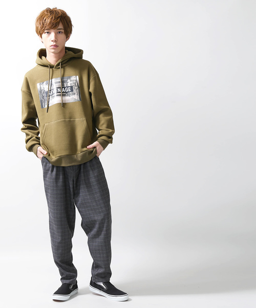 WEGO（ウィゴー）の「WEGO/転写フォトシートプリントパーカー（パーカー・メンズ・ホワイト/ブラック/カーキ/ベージュ/ホワイト系その他/パープル・MEDIUM/LARGE）」の20枚目の写真