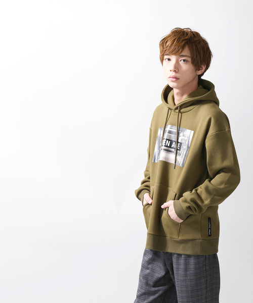 WEGO（ウィゴー）の「WEGO/転写フォトシートプリントパーカー（パーカー・メンズ・ホワイト/ブラック/カーキ/ベージュ/ホワイト系その他/パープル・MEDIUM/LARGE）」の22枚目の写真