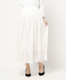 レオパード柄・花柄・無地テグスヘムシフォンマキシスカート