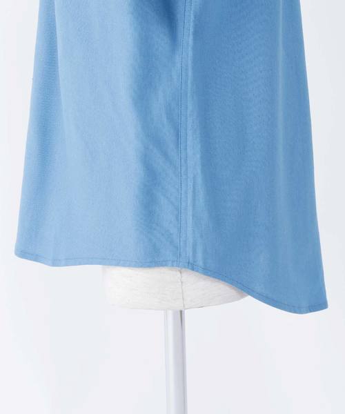MONO-MART(モノマート)の「リネン×レーヨンブライトバンドカラーシャツ(1/2 sleeve)(シャツ/ブラウス・メンズ・ホワイト/ネイビー/ブラック/サックスブルー/ライトオリーブ/ブルー/ラベンダー/ワイン/グレー・M/XL/L)」の19枚目の写真