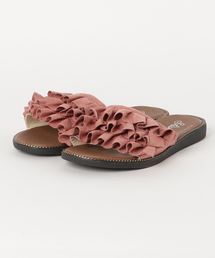 フリルフラットサンダル