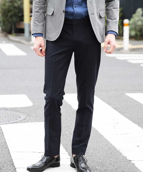 MICHEL KLEIN HOMME (ミッシェルクランオム)の「パンツ(EVALETチドリ)(その他パンツ・メンズ・ネイビー/グレー・46/48/51)」の2枚目の写真