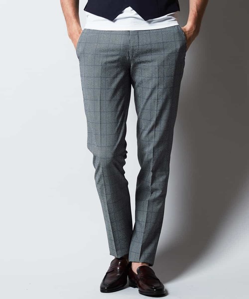MICHEL KLEIN HOMME (ミッシェルクランオム)の「パンツ(EVALETチドリ)(その他パンツ・メンズ・ネイビー/グレー・46/48/51)」の1枚目の写真