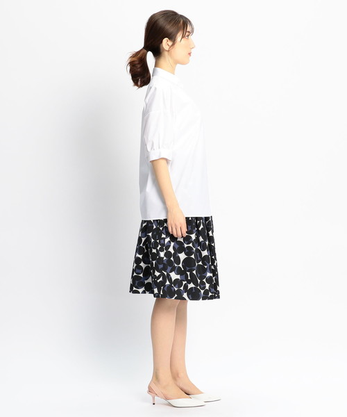 NARACAMICIE(ナラカミーチェ)の「《UVカット加工》袖コンシャス半袖シャツ(シャツ/ブラウス・レディース・ホワイト/ネイビー・MEDIUM)」の14枚目の写真