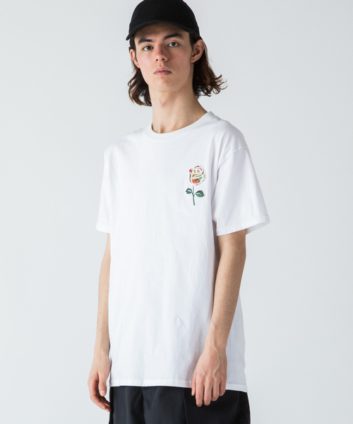 rehacer(レアセル)の「rehacer STAND : Flower Rose Wide S/S T / フラワー ローズ ワイド ショートスリーブ Tシャツ(Tシャツ/カットソー・メンズ・ホワイト/ブラック/カーキ・SMALL/MEDIUM/LARGE/X-LARGE/X-SMALL)」の9枚目の写真