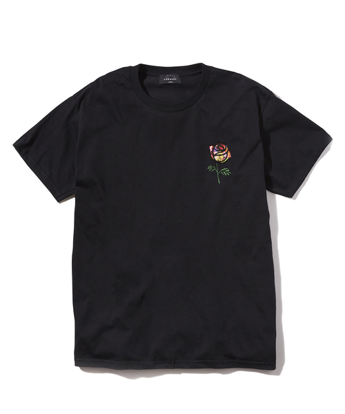 rehacer(レアセル)の「rehacer STAND : Flower Rose Wide S/S T / フラワー ローズ ワイド ショートスリーブ Tシャツ(Tシャツ/カットソー・メンズ・ホワイト/ブラック/カーキ・SMALL/MEDIUM/LARGE/X-LARGE/X-SMALL)」の5枚目の写真