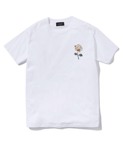 rehacer(レアセル)の「rehacer STAND : Flower Rose Wide S/S T / フラワー ローズ ワイド ショートスリーブ Tシャツ(Tシャツ/カットソー・メンズ・ホワイト/ブラック/カーキ・SMALL/MEDIUM/LARGE/X-LARGE/X-SMALL)」の4枚目の写真