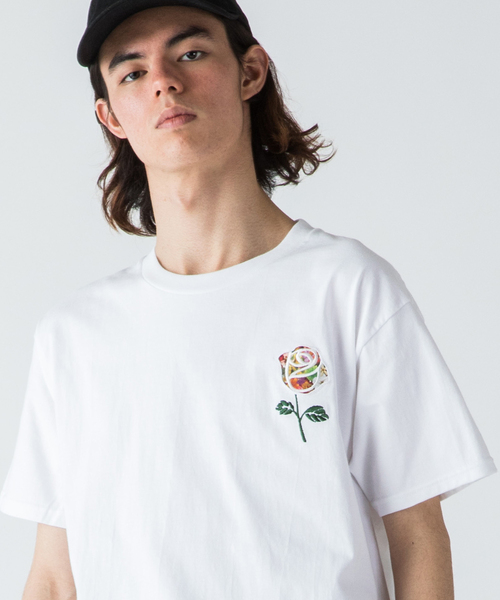rehacer(レアセル)の「rehacer STAND : Flower Rose Wide S/S T / フラワー ローズ ワイド ショートスリーブ Tシャツ(Tシャツ/カットソー・メンズ・ホワイト/ブラック/カーキ・SMALL/MEDIUM/LARGE/X-LARGE/X-SMALL)」の11枚目の写真