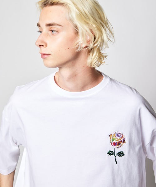 rehacer(レアセル)の「rehacer STAND : Flower Rose Wide S/S T / フラワー ローズ ワイド ショートスリーブ Tシャツ(Tシャツ/カットソー・メンズ・ホワイト/ブラック/カーキ・SMALL/MEDIUM/LARGE/X-LARGE/X-SMALL)」の16枚目の写真