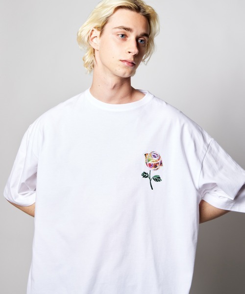 rehacer(レアセル)の「rehacer STAND : Flower Rose Wide S/S T / フラワー ローズ ワイド ショートスリーブ Tシャツ(Tシャツ/カットソー・メンズ・ホワイト/ブラック/カーキ・SMALL/MEDIUM/LARGE/X-LARGE/X-SMALL)」の13枚目の写真