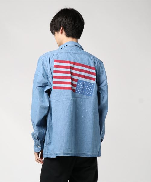 WILLY CHAVARRIA（ウィリーチャバリア）の「WILLY CHAVARRIA: FALLING STAR シャンブレー シャツ（シャツ/ブラウス・メンズ・ブルー・SMALL/MEDIUM/LARGE）」の3枚目の写真