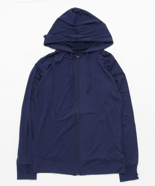 minius（ミニウス）の「レディースラッシュガード/ 長袖 / パーカー/ 水着 / UPF50+（ラッシュガード・レディース・ネイビー・M-L/L-XL）」の5枚目の写真