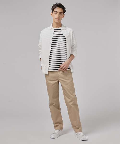 ZOZO（ゾゾ）の「ストレートチノパンツ/［MEN］（チノパンツ・メンズ・ベージュ/ブラック/オリーブ/ネイビー・マルチサイズ）」の6枚目の写真